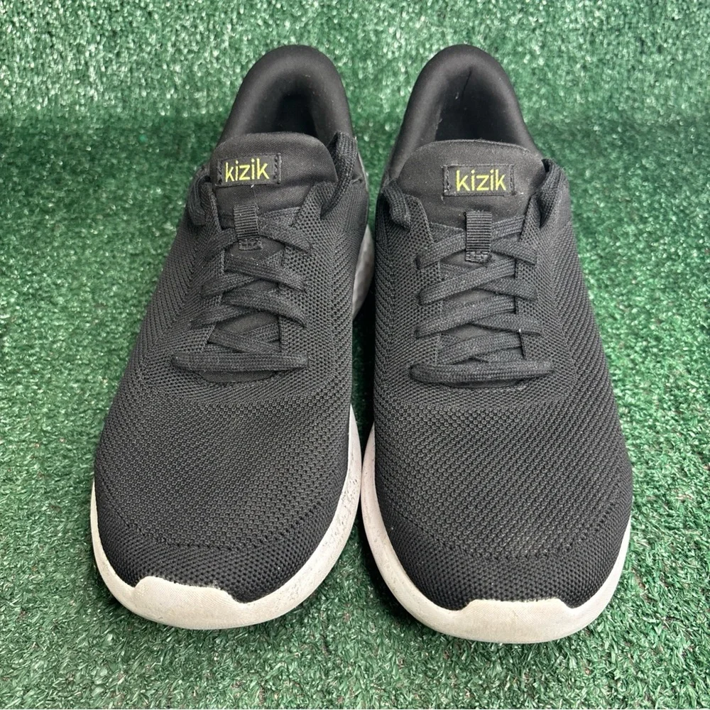 KIZIK Athens Shoes WIDE Men 9.5 / Women 11 Slip On Hands Free Black Mesh Sneaker